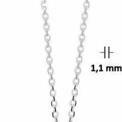 Groothandel 💯 Glams Ketting Hanger Muzieknoot 1,1 Mm 41 + 4 Cm - Zilver ⭐ -Sieraden-horloges Verkoop 278x840