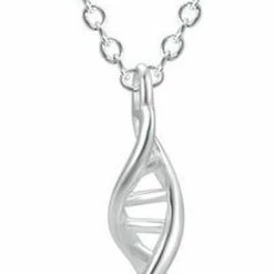 Korting 🤩 Geshe - Zilveren Ketting DNA Double Helix- Zilver 925 🧨