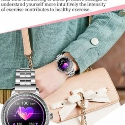 Coupon 🧨 Smartwatch Rankos AK38 Dames Goud Schakel Met StappenTeller- Met Meldingen- Calorieënmeter- Intelligente Smartwatch Dames - Smartwatch IOS & Android- Sporthorloge - 1.09 Inch TFT Touchscreen - Hartslagmeter 🎁 -Sieraden-horloges Verkoop 480x840