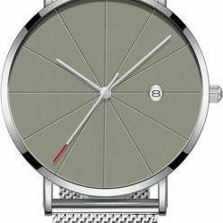 Uitgang ❤️ Fako® - Horloge - Mesh - Chicago - Ø 40mm - Zilver Grijs ✨