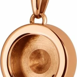 Promo 🧨 Quiges RVS Verwisselbare Mini Munt Ketting Hanger Houder Medaillon Schroefsysteem Rosékleurig Glans 😀