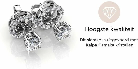 Beste Pirce π₯° Yolora Dames Oorbellen Met Ronde Kalpa Camaka Kristallen - Zilver Kleurig - 18K Witgoud Verguld - Oorknoppen π 8 Beste Pirce π₯° Yolora Dames Oorbellen Met Ronde Kalpa Camaka Kristallen - Zilver Kleurig - 18K Witgoud Verguld - Oorknoppen π - Afbeelding 6