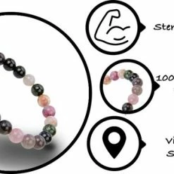 Uitgang 🌟 Bixorp Gems Regenboog Toermalijn Edelstenen Armband - Gepolijste Edelsteen Kralenarmband - Tourmaline - Cadeau Voor Kerst & Sinterklaas - Cadeau Voor Haar 🔔 -Sieraden-horloges Verkoop 550x304 1