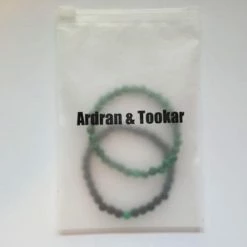 Goedkoop 🛒 Ardran & Tookar Natuursteen Armbanden - Natuursteen Kralen - Kralen Armband - Armband Dames - Armband Heren - Contrast Zwart / Groen 2 Stuks 🧨 -Sieraden-horloges Verkoop 550x309 4