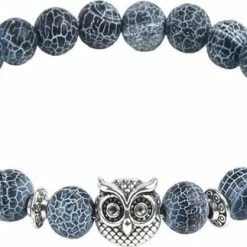 Aanbiedingen 😀 Fako Bijoux® - Buddha Armband - Uiltje Ring - Grijs 😉