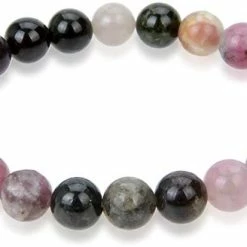 Uitgang 🌟 Bixorp Gems Regenboog Toermalijn Edelstenen Armband - Gepolijste Edelsteen Kralenarmband - Tourmaline - Cadeau Voor Kerst & Sinterklaas - Cadeau Voor Haar 🔔