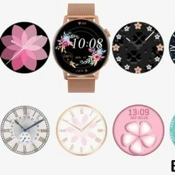 Coupon 🥰 Belesy® NUMBER 3 MINI FOR HER - Smartwatch Dames - Horloge – Stappenteller – Calorieën - Hartslag – Sporten - Splitscreen - Eigen Wijzerplaat - Full Touch - Bluetooth Bellen – Milanees – Staal - Zwart 🤩 -Sieraden-horloges Verkoop 550x330 6