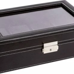 Coupon 🎁 LA ROYALE Horlogebox Classico 8 XL - Zwart - 8 Horloges 🎉