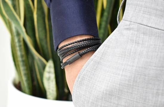 Korting ๐ Leren Armband Zwart Mauro Vinci CALA Due 21.5cm Met Clip Sluiting Wikkelarmband Dames Heren Jongen Meisje ๐ 4 Korting ๐ Leren Armband Zwart Mauro Vinci CALA Due 21.5cm Met Clip Sluiting Wikkelarmband Dames Heren Jongen Meisje ๐ - Afbeelding 2