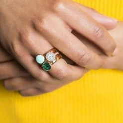 Nieuw 👍 Melano Jewelry Melano Twisted Steen Rond - Goudkleurig + AB - Dames - 8mm 🤩 -Sieraden-horloges Verkoop 550x366 43