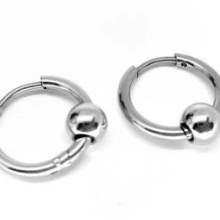 Nieuw 🔔 Lili 41 Oorringen Zilverkleurig 12 Mm Met 1 Rond Deco Ring Chirurgisch Staal 316L. ❤️ -Sieraden-horloges Verkoop 550x383 1