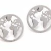 Beste deal ⌛ Dielay Oorbellen Wereldkaart - RVS Oorstekers - Lengte 12 Mm - Zilverkleurig 😀 -Sieraden-horloges Verkoop 550x400 2
