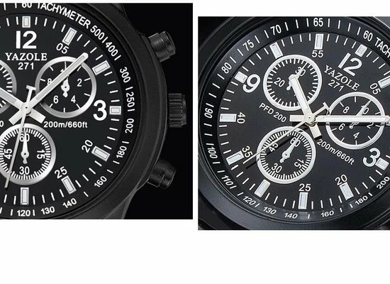 Flash-uitverkoop π Yazole Casual Horloge Met Zwarte Polsband (Zwarte Wijzerplaat) π€© 5 Flash-uitverkoop π Yazole Casual Horloge Met Zwarte Polsband (Zwarte Wijzerplaat) π€© - Afbeelding 3