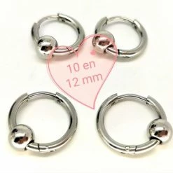 Nieuw 🔔 Lili 41 Oorringen Zilverkleurig 12 Mm Met 1 Rond Deco Ring Chirurgisch Staal 316L. ❤️ -Sieraden-horloges Verkoop 550x412 1