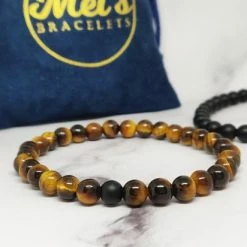 Begroting ✨ Mei's | Couple With Mini Claws Koppels Armband | Armband Set / Sieraad Koppels / Kralenarmband | Edelsteen / Tijgeroog / Zwarte Onyx | Bruin Zwart / Polsmaat 16,5 + 17 Cm 😀 -Sieraden-horloges Verkoop 550x412 15