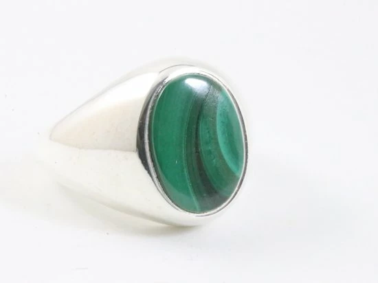Goedkoopste π― AsiAsia Ovale Hoogglans Zilveren Ring Met Malachiet - Maat 21 π 3 Goedkoopste π― AsiAsia Ovale Hoogglans Zilveren Ring Met Malachiet - Maat 21 π