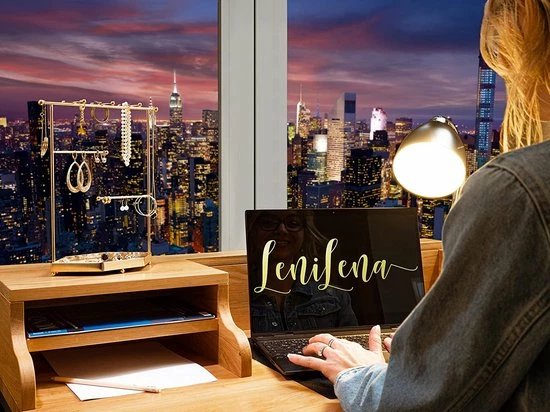 Gloednieuw β¨ LeniLena Sieraden Houder Organizer (Jewelry Stand), Luxe Sieraden Tree, Hanger Holder Kettingen, Oorbellen, Armbanden, Accessoires. Ideaal Als Cadeau. Metallic Met Een Spiegeltray. 23,5*12*29 Cm (Goud) π 6 Gloednieuw β¨ LeniLena Sieraden Houder Organizer (Jewelry Stand), Luxe Sieraden Tree, Hanger Holder Kettingen, Oorbellen, Armbanden, Accessoires. Ideaal Als Cadeau. Metallic Met Een Spiegeltray. 23,5*12*29 Cm (Goud) π - Afbeelding 4