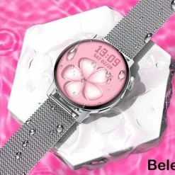 Coupon 🥰 Belesy® NUMBER 3 MINI FOR HER - Smartwatch Dames - Horloge – Stappenteller – Calorieën - Hartslag – Sporten - Splitscreen - Eigen Wijzerplaat - Full Touch - Bluetooth Bellen – Milanees – Staal - Zwart 🤩 -Sieraden-horloges Verkoop 550x435 1