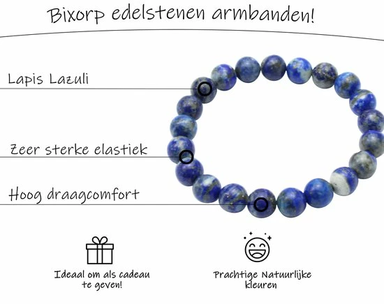 Kopen ๐ Bixorp Gems Lapis Lazuli Edelstenen Armband - Gepolijste Edelsteen Kralenarmband - Cadeau Voor Kerst & Sinterklaas - Cadeau Voor Haar ๐ฅ 5 Kopen ๐ Bixorp Gems Lapis Lazuli Edelstenen Armband - Gepolijste Edelsteen Kralenarmband - Cadeau Voor Kerst & Sinterklaas - Cadeau Voor Haar ๐ฅ - Afbeelding 3