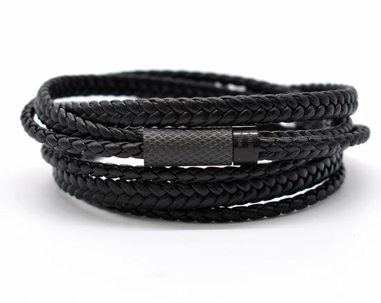 Korting ๐ Leren Armband Zwart Mauro Vinci CALA Due 21.5cm Met Clip Sluiting Wikkelarmband Dames Heren Jongen Meisje ๐ 3 Korting ๐ Leren Armband Zwart Mauro Vinci CALA Due 21.5cm Met Clip Sluiting Wikkelarmband Dames Heren Jongen Meisje ๐