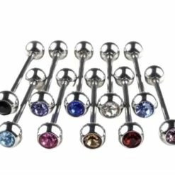 Gloednieuw ⭐ Bijoux By Ive - Tongpiercings - Piercing - RVS - Set Van 5 - In 5 Verschillende Kleuren ⌛