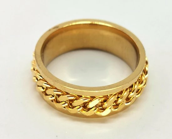 Nieuw π Lili 41 Stoer - RVS - Goudkleur Ring- Maat 20 Met Los Schakel Ketting In Midden In Die Je Mee Kan Draaien(ook Wel Stress Ring Genoemd). Ring Is Zowel Geschikt Voor Dame Of Heer Ook Mooi Als Duim Ring. π― 5 Nieuw π Lili 41 Stoer - RVS - Goudkleur Ring- Maat 20 Met Los Schakel Ketting In Midden In Die Je Mee Kan Draaien(ook Wel Stress Ring Genoemd). Ring Is Zowel Geschikt Voor Dame Of Heer Ook Mooi Als Duim Ring. π― - Afbeelding 3