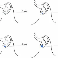 Nieuw 👍 House Of Jewels - Platte Zwarte 3mm Onyx Oorknoppen - 925 Zilver 🔔 -Sieraden-horloges Verkoop 550x451 2