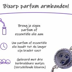 Flash-uitverkoop ⭐ Bixorp Aroma Geurarmband Met Amulet Voor Etherische Olie - Hondenpootjes - Zilverkleurig Stainless Steel - Absorberende Watjes Voor Parfum & Essentiële Olie - Cadeau Voor Haar / Dames / Vriendin / Mama / Vrouwen 👏 -Sieraden-horloges Verkoop 550x453