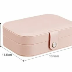 Uitgang 🧨 A&K Sieradendoos 6 Compartimenten | Chique Sieradenbox Voor Juwelen | Sieraden | Oorbellen | Ketting | Armband | Roze ❤️ -Sieraden-horloges Verkoop 550x456