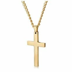 Promo 💯 Ardran & Tookar Ketting Kruis - Goudkleurig - 60 Cm - 1 Stuks 👏