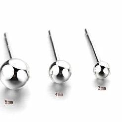 Beste Pirce 😀 Lazy Cat Zilveren Dot Oorknopjes - Oorstekers - 4 Mm 👍