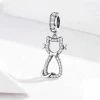 Beste Pirce 😀 Zilveren Charm Kat | Sieraad Poes Met Strikje | Bedel Zirkonia Kat | Kat Shape | Sterling Zilver 925 | Kerst / Sinterklaas Sieraad Cadeau | Bedels Beads | Past Op Je Pandora Armband | Romystones ✨ -Sieraden-horloges Verkoop 550x467