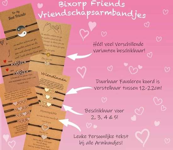 Nieuw ๐ Bixorp Friends Vriendschapsarmbandjes Voor 3 Met Zilverkleurige Vlinders - BFF Armband Meisjes - Best Friends Armband Vriendschap Cadeau Voor Drie ๐ 4 Nieuw ๐ Bixorp Friends Vriendschapsarmbandjes Voor 3 Met Zilverkleurige Vlinders - BFF Armband Meisjes - Best Friends Armband Vriendschap Cadeau Voor Drie ๐ - Afbeelding 2