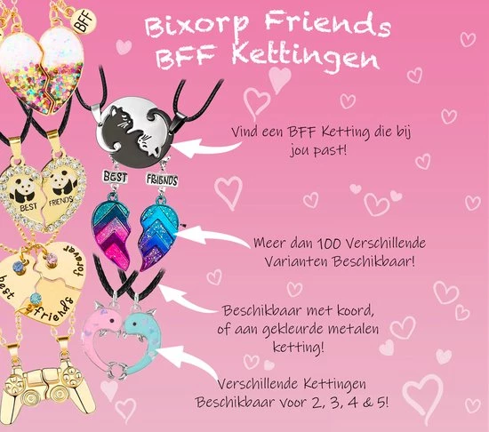 Groothandel โ๏ธ Bixorp Friends BFF Ketting Voor 2 Met Blauw & Roze Hartje Zilverkleurig - Vriendschapsketting - Twee Helften Best Friends - Voor Meisjes - Best Friends Ketting Vriendschap Cadeau Voor Twee ๐ 11 Groothandel โ๏ธ Bixorp Friends BFF Ketting Voor 2 Met Blauw & Roze Hartje Zilverkleurig - Vriendschapsketting - Twee Helften Best Friends - Voor Meisjes - Best Friends Ketting Vriendschap Cadeau Voor Twee ๐ - Afbeelding 9