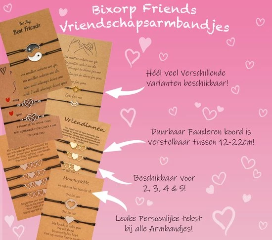 Top 10 ๐ Bixorp Friends Vriendschapsarmbandjes Voor 2 Met Rode "String Of Fate" - BFF Armband Meisjes - Best Friends Armband Vriendschap Cadeau Voor Twee โ๏ธ 4 Top 10 ๐ Bixorp Friends Vriendschapsarmbandjes Voor 2 Met Rode "String Of Fate" - BFF Armband Meisjes - Best Friends Armband Vriendschap Cadeau Voor Twee โ๏ธ - Afbeelding 2