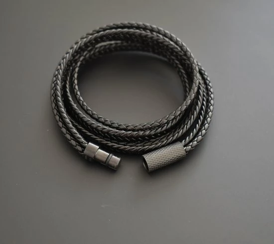 Korting ๐ Leren Armband Zwart Mauro Vinci CALA Due 21.5cm Met Clip Sluiting Wikkelarmband Dames Heren Jongen Meisje ๐ 7 Korting ๐ Leren Armband Zwart Mauro Vinci CALA Due 21.5cm Met Clip Sluiting Wikkelarmband Dames Heren Jongen Meisje ๐ - Afbeelding 5