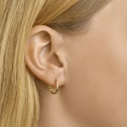 Nieuw ⌛ Marie-Celeste Oorringen Gedraaide Buis - Goud ✔️ -Sieraden-horloges Verkoop 550x502 24