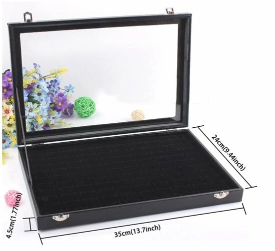 Beste deal 🔔 Fliex Sieraden Display Ringen Manchetknopen Doos Zwart - Klep - 😀 7 Beste deal 🔔 Fliex Sieraden Display Ringen Manchetknopen Doos Zwart - Klep - 😀 - Afbeelding 5