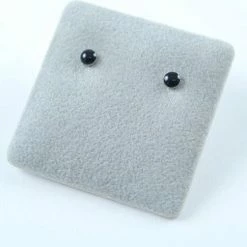 Nieuw 👍 House Of Jewels - Platte Zwarte 3mm Onyx Oorknoppen - 925 Zilver 🔔 -Sieraden-horloges Verkoop 550x503 2