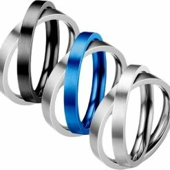 Goedkoop ✨ Ocean Of Motion - Anxiety Ring - Stress Ring - Fidget Ring - Spinner Ring - Dubbele Ring - Zilver/Zilver Kleur - Overprikkeld Brein - Worry Ring - RVS - Ringmaat 57/18.00 Mm - Dames - Heren 🔥 -Sieraden-horloges Verkoop 550x518