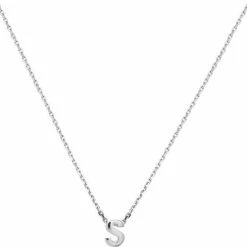 Begroting 😀 Glams Ketting Letter S 1,1 Mm 41 + 4 Cm - Zilver 👏
