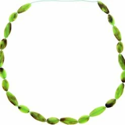 Uitgang 🛒 Behave Lange Groene Ketting Met Ovalen Platte Kralen 💯 -Sieraden-horloges Verkoop 550x525 1