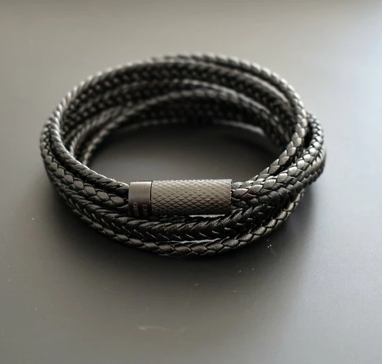 Korting ๐ Leren Armband Zwart Mauro Vinci CALA Due 21.5cm Met Clip Sluiting Wikkelarmband Dames Heren Jongen Meisje ๐ 5 Korting ๐ Leren Armband Zwart Mauro Vinci CALA Due 21.5cm Met Clip Sluiting Wikkelarmband Dames Heren Jongen Meisje ๐ - Afbeelding 3