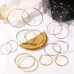 Korting 🔥 Oorringen 40 Mm | Zilverkleurig | Clipsluiting | Ronde Buis | Fashion Favorite 🧨 -Sieraden-horloges Verkoop 550x529