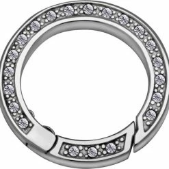 Gloednieuw ✨ Quiges - RVS Verbindingsring Verzilverd 22mm Met Zirkonia Voor Kettingen En Hangers - EPC001 👍