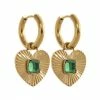 Goedkoop 💯 Oorbellen Yehwang Hart - Goud - Groen - Stainless Steel 🧨 -Sieraden-horloges Verkoop 550x540 7