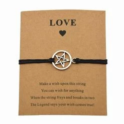 Goedkoop 🛒 Akyol Love Armband-armband Als Cadeau-pentagram -armband Voor Gothic -satan Armband- Armband Gift -pentagram Armband -satan Armband -pentagram -armband Kado -armband Met Steen -Zwarte Armband -Zwarte Armband Met Hanger Hangertje - Zwarte Armband – Armband 😍