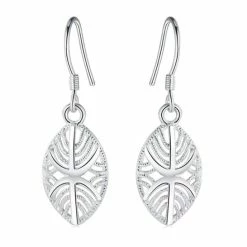 Groothandel 🧨 Liefs Jade Oorbellen Dames | Oorhangers Dames | Zilverkleurig | Blad Oorbellen | Cadeau Voor Vrouw | Oorbellen Meisjes | Schoencadeautje Sinterklaas | Black Friday 2022 | Kerst | Kerstcadeau Voor Vrouwen 😍