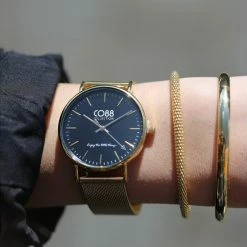 Kopen 🔔 Lucardi - Zilveren Bangle Goldplated ⭐ -Sieraden-horloges Verkoop 550x548 1