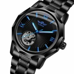 Goedkoop 😀 Soraro Tourbillon Skeleton Horloge Zwart | Waterafstotend | Cadeau Giftbox | Zwart | Automatic Horloges | Automatisch ⌚ Watchwinder | Skeleton Horloges Unisex Skeleton Herenhorloge Jongens Heren | Sinterklaas | Black Friday | Kerst | Kerstcadeau 😉